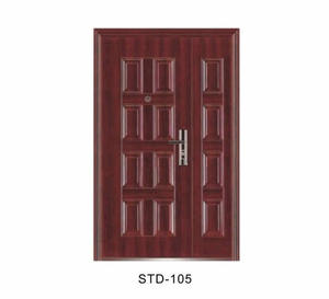 Puertas de entrada principal exterior villa residencial seguridad metal puerta doble acero inoxidable - Product Image 5