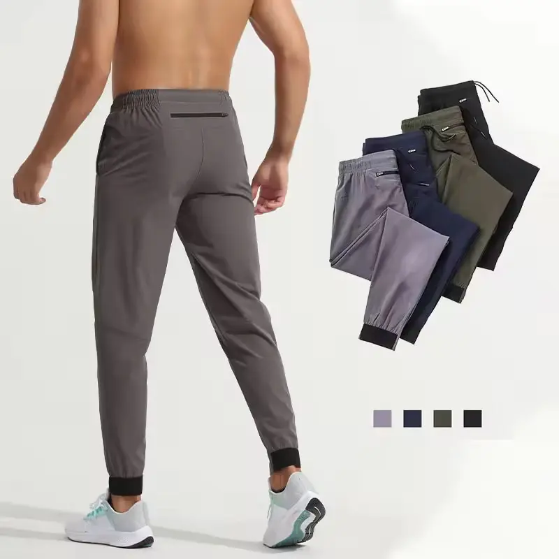 Pantalon d'exercice coupe ample pour homme, pantalon de sport avec poches et cordon