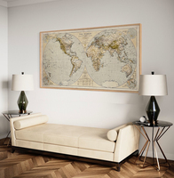 Vintage mapa del mundo lienzo pintura impresión cartel tierra pared cuadros para sala de estar decoración nórdica moderna arte decoración del hogar