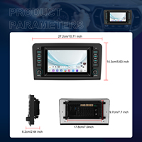 Podofo pour Mercedes-benz ML-Class W164/GL-Class X164 7 ''Android Car Radio Para Auto2 + 64 Wireless Carplay/Android Auto GPS/WiFi