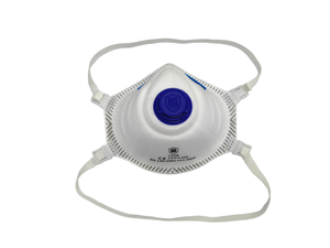 Masque respiratoire jetable FFP3 avec valve d'expiration, certifié EN149, masque anti-poussière 4 couches en tissu non-tissé pour la construction et l'industrie - Product Image 6