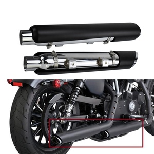 Silencieux et tuyaux d'échappement pour moto noirs/chromés, directement de l'usine, pour Harley Sportster XL 48 72 883 <span class=keywords><strong>1200</strong></span> Iron <span class=keywords><strong>Superlow</strong></span> 2014-2022 - Product Image 6