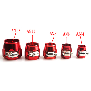 Collier de serrage en aluminium AN4 AN6 AN8 AN10 AN12 pour tuyau de carburant, clip de fixation haute pression pour conduites d'huile, d'eau et d'air pour modification automobile de course - Product Image 1