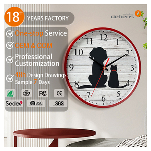 Dễ Thương Động Vật Con Chó Đồng Hồ Treo Tường Tùy Chỉnh Nhựa Đồng Hồ Treo Tường Hiện Đại Vòng Im Lặng Trẻ Em Đồng Hồ Trang Trí - Product Image 1