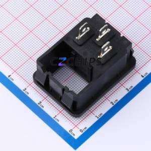 RT-C14-F0B-AA AC Power Connector Through hole Component (THT) Connector IEC 320-C14 1 3 Panel Mount - Product Image 2