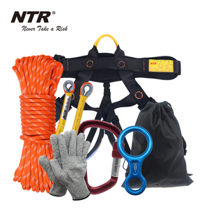 Rescate escape medio cuerpo, arnés de seguridad, cuerda, mosquetón de descenso a la altura, traje de escape contra incendios, protección contra caídas - Product Image 1