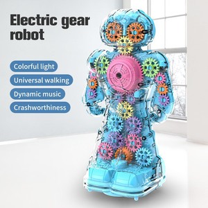 2023 mới <span class=keywords><strong>Robot</strong></span> Kit trẻ em giáo dục đi bộ ánh sáng âm nhạc trong suốt bánh xe điện phổ bánh răng Đồ chơi <span class=keywords><strong>robot</strong></span> - Product Image 6