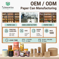 Emballage de thé en tubes de papier kraft recyclé, personnalisé, de qualité alimentaire, hermétique, en forme de cylindre