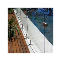 Rampe de couloir en verre trempé Support de conception moderne Support d'escalier Support de poteau de montage en verre Balustrade Fitting Spigot Railing