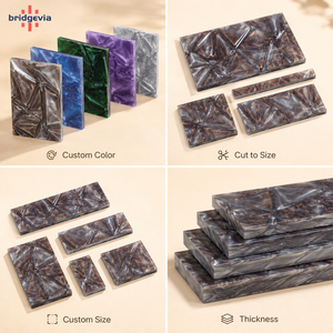 Decorative Pattern Cast Acrylic Thick Sheet Custom Pearl Acrylic Block for Knife Handles and Craft Projects - Product Image 5