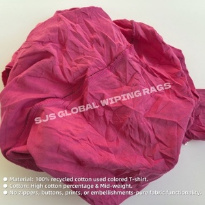 Trapos de algodón recuperados para limpieza industrial, para agua y aceite, incluyendo trapos de camiseta de colores y trapos 100% algodón - Product Image 4