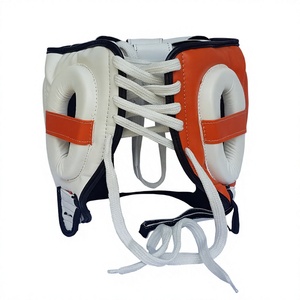 Protector de Cabeza para Boxeo SAIBRO, de Cuero Vacuno Naranja, Protección Facial Completa, Equipo de Entrenamiento de Alta Calidad, Personalizable - Product Image 4