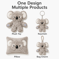Peluche Koala Bouclé Personnalisée – Jouet en Peluche Koala Doux – Conception de Poupée Koala – Décoration – Faible MOQ – Meilleur Service OEM ODM – Direct Usine