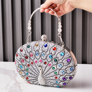Pochette ornée de cristaux avec perles en strass, sac à main scintillant pour soirée, pochette exquise pour femme - Product Image 5