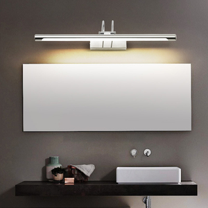 Lampe murale LED moderne pour miroir avec éclairage intégré, finition chromée, indice de protection IP44, température de couleur 3000K-6000K, durée de vie de 50 000 heures - Product Image 4