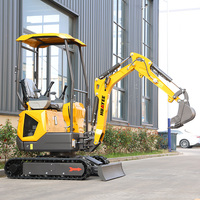Excavator Mini 1,2 Ton, Excavator Crawler Hidrolik, Mesin Penggali Kecil, Bersertifikasi EPA CE untuk Konstruksi, Pertanian, Dealer, OEM, ODM, Harga Pabrik