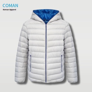 <span class=keywords><strong>Giacca</strong></span> Casual da uomo con cappuccio spessa impermeabile trapuntato tinta unita con collo alto e tinta unita 2025 chiusura a cerniera per l'autunno inverno - Product Image 5