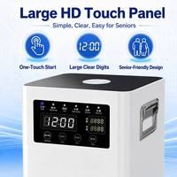 Machine à hydrogène portable, eau pure, technologie d'électrolyse PEM, écran tactile intelligent, conforme CE/ISO, pour la maison, l'extérieur, les camping-cars