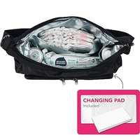 Sac d'accessoires pour poussette de qualité supérieure Organisateur de poussette pour bébé avec porte-gobelet isolé Sacs à couches