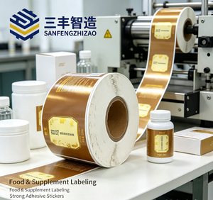 สติกเกอร์กระดาษคราฟท์พิมพ์ลายตามสั่ง Sanfengzhizao กันน้ำ สำหรับบรรจุภัณฑ์ - Product Image 3
