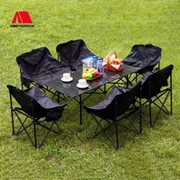 Ensemble de table et chaises pliantes portables modernes pour l'extérieur, léger, durable, facile à ranger, chaise Moon pour la salle de sport, la cuisine, les banquets