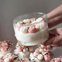 Bougie parfumée artisanale de grande taille à fleurs de haute qualité personnalisée, 3 mèches, parfum pour bougie, avec texte personnalisé pour les cadeaux