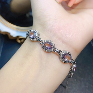 Bán Buôn Tự Nhiên <span class=keywords><strong>Ametrine</strong></span> Dual-Màu Đá Quý Sterling Bạc <span class=keywords><strong>Bangle</strong></span> Vòng Đeo Tay Dual-Màu Trang Sức Cho Phụ Nữ Của Đảng Và Quà Tặng - Product Image 1