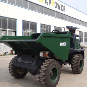 चार पहिया मिनी कंक्रीट डम्पर फ्रंट लोडर 3 टन 4x4 व्हील्ड हाई पावर इंजन ऑल-टेरीटर हूड घटक 1 वर्ष - Product Image 4