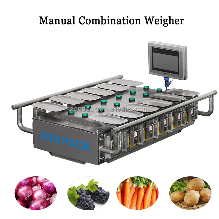 Multihead combination weigher for potato/onions/fish frozen fresh vegetable and fruits weighing scales