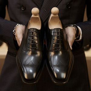 Chaussures Oxford Homme en Cuir Véritable à Enfiler, Bout Pointu, Fabriquées à la Main au Royaume-Uni, Style Britannique, Décontractées, Mariage, Automne, Formelles, Affaires - Product Image 2