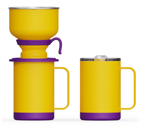 Biểu Tượng Tùy Chỉnh Thép Không Gỉ Cắm Trại Bộ Lọc Cà Phê Thiết Lập Di Động Ngoài Trời Đổ Hơn Pha Kit Với Treo Tai Loại Lọc - Product Image 5