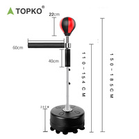 TOPKO réglable en hauteur adulte réflexe balle filature barre sac de boxe fitness support de boxe