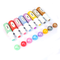 Offre Spéciale – Marqueurs pour Enfants Personnalisables avec Logo, Non Toxiques, Lavables, 60 ml – Lot de 8 Marqueurs Scintillants Colorés, Stylos Marqueurs Bingo Dabber pour Peinture Artistique