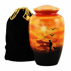 Venta caliente de alta calidad hermoso diseño latón adultos urnas de cremación para cenizas urnas hechas a mano urnas funerarias - Product Image 1