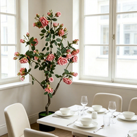 Décorations de table durables pour mini-mariages, centres de table, roses artificielles en tissu, arbre de roses artificielles, décoration pour hall, jardin, maison