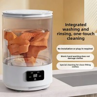 Mini-lave-linge rechargeable portable 2-en-1 pour sous-vêtements, soutiens-gorge, chaussettes et lingerie – Idéal pour les voyages et les dortoirs
