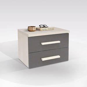 COMODINO CABRIO CM 46X45 H. 37 NORDIC E GRAFITE - Product Image 1
