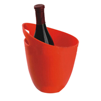Seau à glace en plastique noir/blanc/transparent/couleurs, 4L/8L, pour champagne ou vin