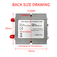 Módem 4G LTE con Interfaz RS232/RS485 M2M, SIMCOM SIM7600/QUECTEL EC25/EC21/BG96/BG95
