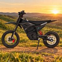 Moto tout-terrain électrique, pneus de moto tout-terrain, frein à disque, transmission par chaîne, double phare LED
