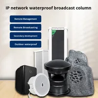 Speaker Kolom Suara Stereo Kelas D 20W Tahan Air untuk Luar Ruangan dengan Remote Control, Audio Jaringan IP, untuk Kampus, Siaran Darurat, dan Publik