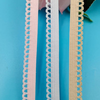 Ruban élastique en dentelle picot pour vêtements, sous-vêtements, bande élastique en dentelle brillante extensible