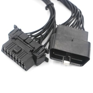 OBDSpace 16Pin OBD2 удлинитель 12 В медный проводник ПВХ оболочка кабель J1962M 2-J1962F двойной женский жгут проводов - Product Image 5
