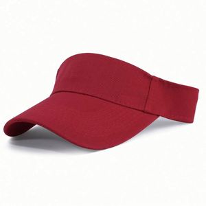 Wholesale Outdoor Wide Brim Sun Visor Cap Solid Color Summer Unisex Custom Sports Cycling Breathable Comfort - Product Image 3