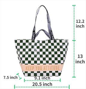 Sacs tissés <span class=keywords><strong>pour</strong></span> emballage grand sac fourre-tout réutilisable personnalisé sac à provisions chariot de supermarché - Product Image 2