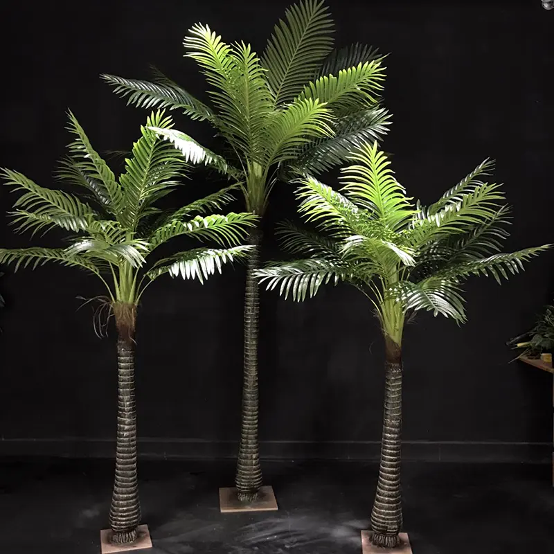 Árbol de Planta artificial decoración del hogar bonsái planta de plástico girasol olivo Interior Exterior Banyan palmera