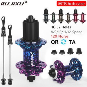 RUJIXU <span class=keywords><strong>Hub</strong></span> rem cakram sepeda gunung, <span class=keywords><strong>MTB</strong></span> baja 32 lubang dengan 6 pelatuk tertutup 5 bearing untuk 8/9/10/11/12 kecepatan - Product Image 2