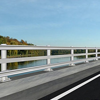 Q235 Puente galvanizado Barandilla Río Engrosamiento Anticolisión Barandilla Puente de aleación de aluminio Barandilla