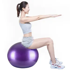 65厘米粉色瑜伽球健身球带手泵瑞士球