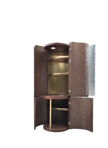 Vinoteca de Lujo Moderna de Madera de Nogal Macizo, Gran Capacidad, Duradera, con Puerta de Vidrio e Iluminación LED, para el Hogar, Bar, Sala de Estar - Product Image 2